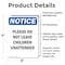 Signmission Please Do Not Leave Children Unattended, 5 in W x Rectangle, Vinyl Decal OS-2PACK-NS-D-57-V-17394 - alternate 2